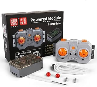 Mould King M0019 6.0 Powered Module Kit, zestaw funkcji Power 6.0 z pilotem zdalnego sterowania i pudełkiem na baterie, 2,4 G 6-kanałowy zestaw funkcji szybkiego ładowania