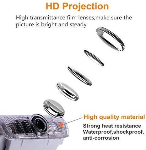 ZFBB2 Pack Car LED Door Light Logo Projector Fit Infiniti Logo Car Door Lights LED Ghost Shadow Light Projector for Infiniti Accessories Q50 Q70 Q60 QX50 QX70 QX80 FX G M EX Series Compatible