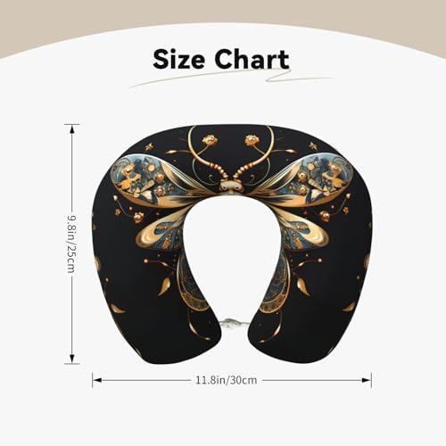 Almohada de viaje viscoelástica forma U lavable negra miniatura 4