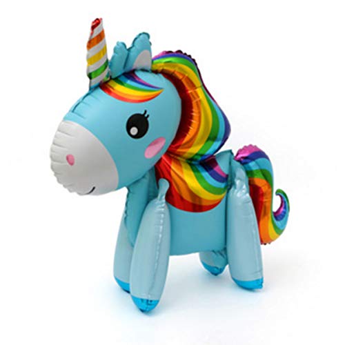 6 Pack 3D Unicorn Balloons Walking Animal Balloons Aluminum Foil Balloons For Birthday Party Decorations Supplies Wedding Baby Shower Decoration, 6 Style #TOP2