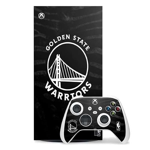 Skinit Decal Gaming Skin Compatible with Xbox Series X Digital Edition Bundle - Officially Licensed NBA Golden State Warriors Black Animal Print Design