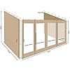 4 Panneaux Latéraux Pour Tonnelle Nizza 3x4 M – Couleur Sable, Polyester – Fermeture éclair, Fixation Velcro