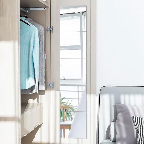 FINEWF Full Length Combine Mirror Tiles 8" x 8" x