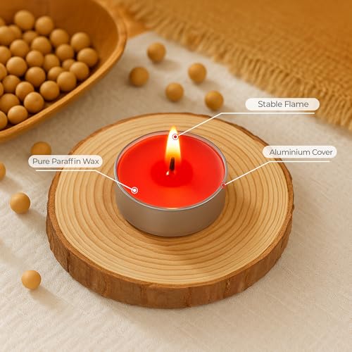 Image of Floryn Decor Unscented Colorful Tealight Candles | Paraffin Wax | Smokeless, Lead-Free Cotton Wick | Long Burning Time -2-3 hrs. | Perfect for Decoration, Festivals, Weddings, |10 Grams Each. 300 Pcs