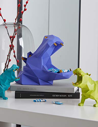 Estatua moderna hipopótamo para decoración de hogar miniatura 6