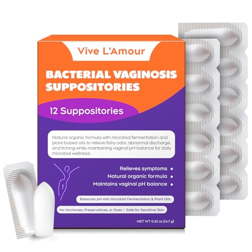 Vive L'Amour Vaginal Suppositories | Relieves Bacterial Vaginosis (BV) Symptoms: Fishy Odor,