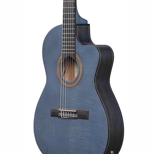 Image of Ibanez GA5FMTCE Thinline Nylon Acoustic-electric Guitar - Open Pore Berry