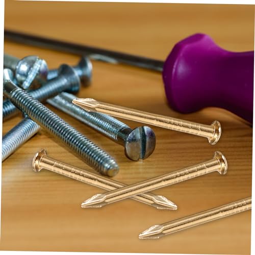 Clavos de latón 100 pcs para bisagra de muebles y ensamblaje de cajas miniatura 5