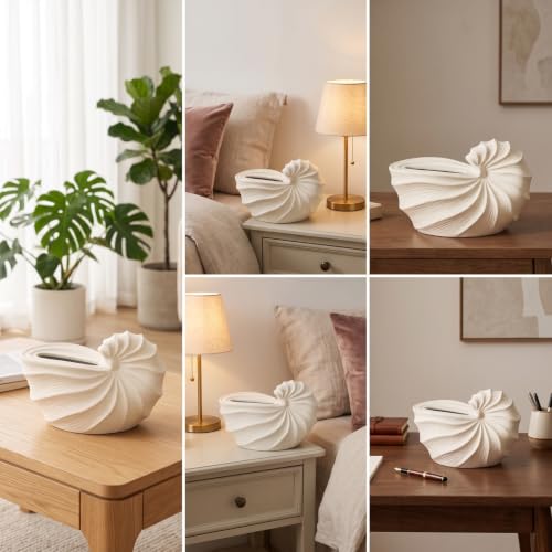 Caja de pañuelos resistente con relieve decorativo para dormitorio 4