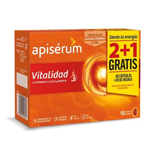 APISERUM Pack Vitalidad Cápsulas - 3 meses de tratamiento - Jalea Real con Vitamina C - Multivitamínico - Vitaminas A,C,D,E,H y grupo B Ayuda a reforzar el sistema inmunitario*