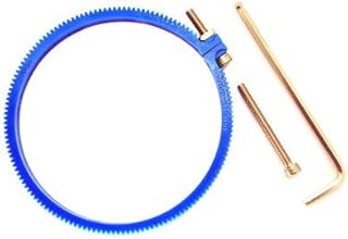 Cinematics DSLR Lens Gear Ring for Follow Focus Belt 108-116mm for DSLR Pro Mod 0.8 Blue