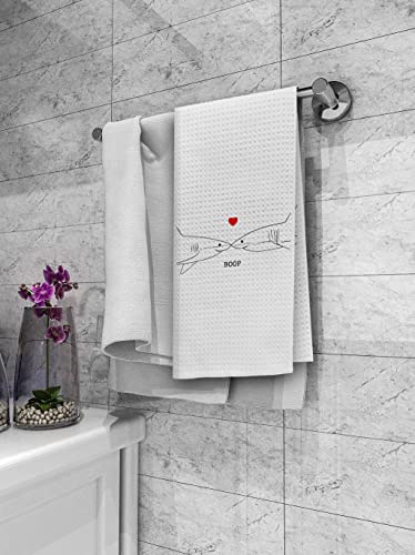 Dibor Sharks Boop Love Kiss Kitchen Towels Dish Towels Dishcloth,Ocean Animal Shark Decorative Absorbent Drying Cloth Hand Towels Tea Towels For Bathroom Kitchen,Shark Lovers Wife Girlfriend Gifts #TOP2