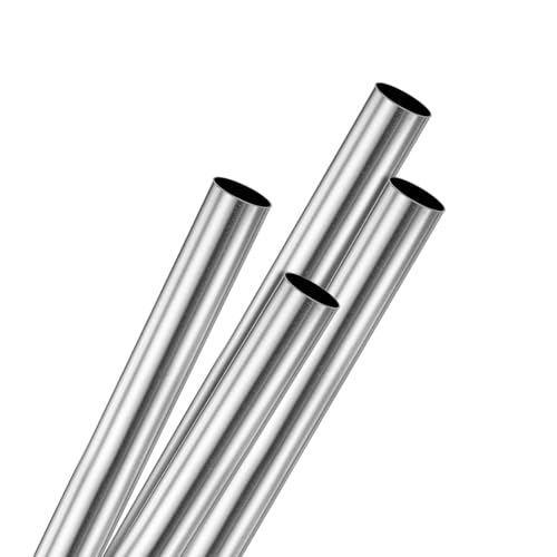 M METERXITY 4-Pack 300mm 304 Stainless Steel Tube, 3mm OD 0.2mm Wall Thickness Seamless Stainless Steel Tubing for Construction/Machining/DIY Crafting, Metal Straight Pipe [0.12x0.01x11.8IN]