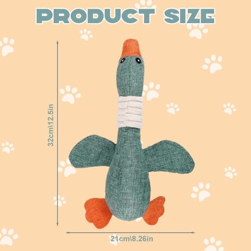 Efymosce 2 Stück Hundespielzeug Unzerstörbar,Anti Stress Ente für Hunde,Spielzeug Hund,Unzerstörbares Hundespielzeug,Welpenspielzeug,Dog Toys,Kuscheltier Gans für Aggressive Kauer