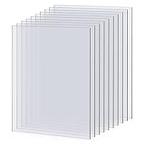 QLOUNI 10 Stück 25.4 x 20.3cm Acrylplatten, transparentes Acrylglas Platte, klares Acrylglas Plexiglas für das Ersatzglas von Fotorahmen, Schutzschilder, Projektausstellung, Malerei