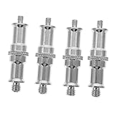Homoyoyo 4pcs 1/4 to 3/8 Screw Adapter Spigot Converter for Dslr Camera Tripod Lighting Mounting Hardware Compatible with Hot Shoe and Light Stand Accessories