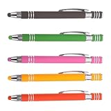 OUNONA Kapazitiver Metallkugelschreiber mit Touchscreen Stift 5 Stück Schwarzer Schreibstift für Smartphone und Tablet Multifunktionaler Bildschirmstift Zufällige Farbe