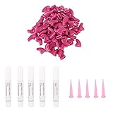 Qcwwy 100 Pcs Couvre-Ongles pour Chat, Couvre-Griffes de Chat avec Adhésifs et Applicateurs Couvre-Ongles pour Chat, Couvre-Ongles en PVC Souple pour Chat, Accessoire de Toilettage