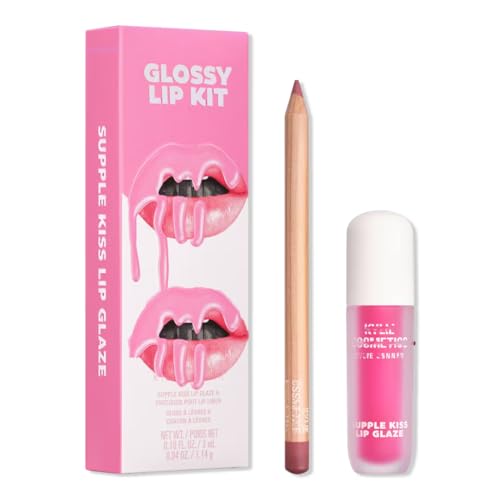 KYLIE Glossy Lip Kit contoured shades + glossy finish |