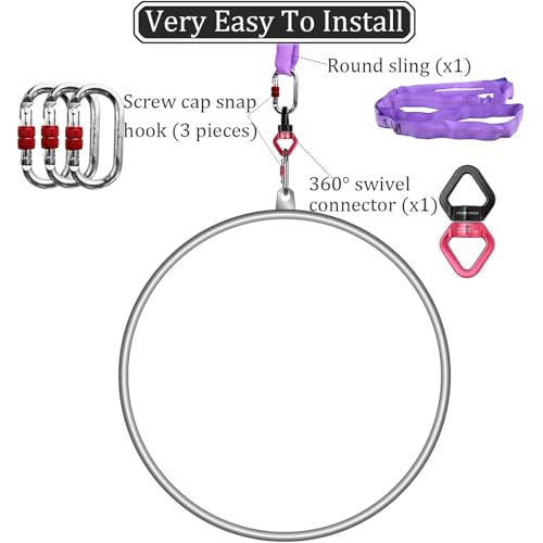 Cerceau aérien point unique en acier robuste pour studio de danse et spectacles
