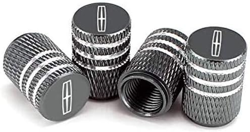 HiSport Laser Logo Gray 4pcs Universal Car Tire Valve Stem Caps Air Cover Fit Lincoln Accessories