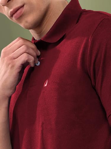 Image of Lux Nitro Mens's Cotton Polo T-Shirt | Half Sleeve Round Neck T-Shirt for Man | Solid Regular Fit