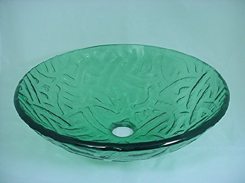 Decolav Artistic Green Art Glass Vessel Sink Bathroom Vanity Bowl 1070-Gr #TOP8