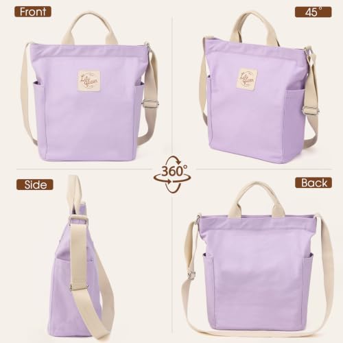 Image of Lily queen Women Canvas Tote Handbags Casual Shoulder Work Bag Crossbody