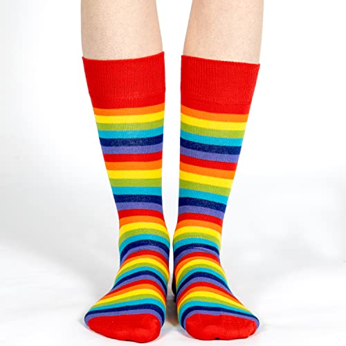 Image of Mysocks Unisex Extra Fine Combed Cotton Rainbow Socks | Seamless Toe | Reflect Your Style | Make Your Steps Enjoyable
