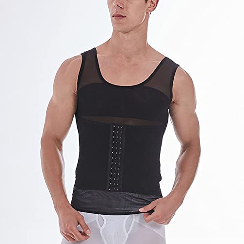 Camisa de Compressão Apertada, Colete Masculino de Nylon Altamente Elástico para Reduzir a Gordura (