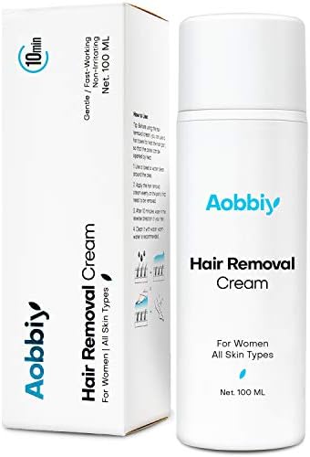 AOBBIY Hair Removal Cream for Women, Women's Depilatory Cream, Powerful, Effective 10 Minutes, No smell, Non-Irritating, Gently Remove Anywhere Unwanted Hair, For All Skin Type, 100ML