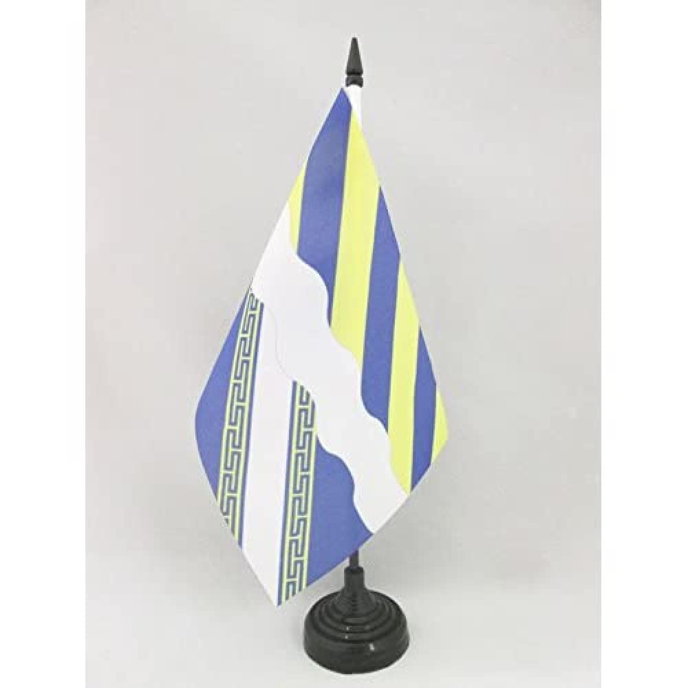 Drapeau De Table France Sacré Cœur - Petit Drapeau Catholique Avec Socle, 21x14 Cm - 6