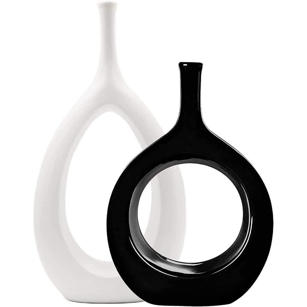 ceramic vase, Set of 2, Decorative Vase Centerpiece for Wedding Dinner Table Living Room Office