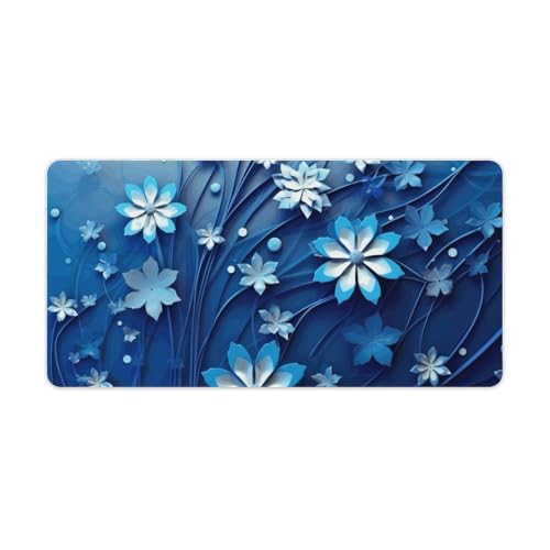 Mouse Pad RLDOBOFE Blanco de 60x30 cm con Base Antideslizante
