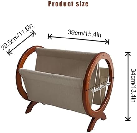 2-Tier Solid Wood Magazine Rack & Newspaper Holder - Versatile Book Display Shelf for Home & Office, Accommodates Various Literature Sizes, Perfect for Photography Props (Walnut Finish)