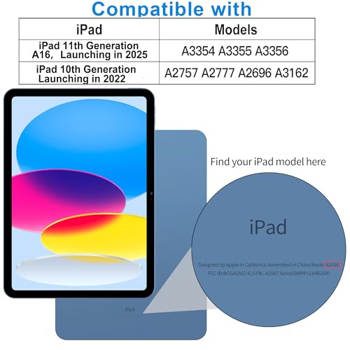 4youquality [2-Pack Screen Protector for iPad 10 (10.9-Inch, 2022 Model, 10th Generation), 9H Tempered Glass Film, Anti-Scratch, Impact-Resistant