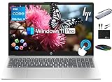 HP 15.6' Touchscreen Pavilion Laptop Computer, 16GB RAM, 1.5TB Storage (1TB SSD + 500GB Ext), 10-Core Intel i5 Processor, Wi-Fi 6E, Windows 11 Pro with Lifetime Microsoft Office, MarxsolAccessory