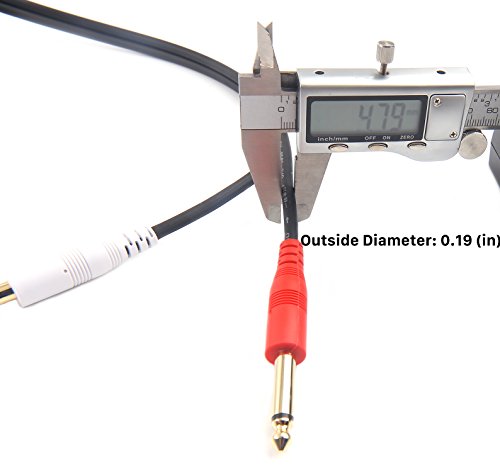 Devinal [50 Feet] 1/8 Inch Male Stereo To Dual 1/4 Mono Male Audio Cable, 3.5Mm Trs To Dual 6.35Mm Ts Y Splitter Breakout Cord, Gold Plated Heavy Duty Durable #TOP2