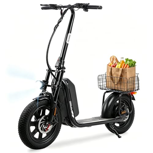 iScooter Patinete E con Permiso de circulación para Adultos, Capacidad de Carga de 150 kg, batería extraíble, Alcance máximo de 90 km, Patinete electrónico Plegable Abe con neumáticos de 16 Pulgadas