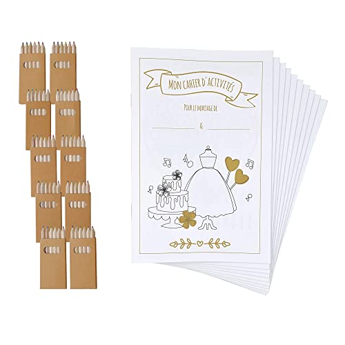 Lot de 10 cahiers d‘activités pour enfants pour un mariage, Activités enfants pour un mariage, Cadeau pour invités de mariage, Cahiers d’activités mariage