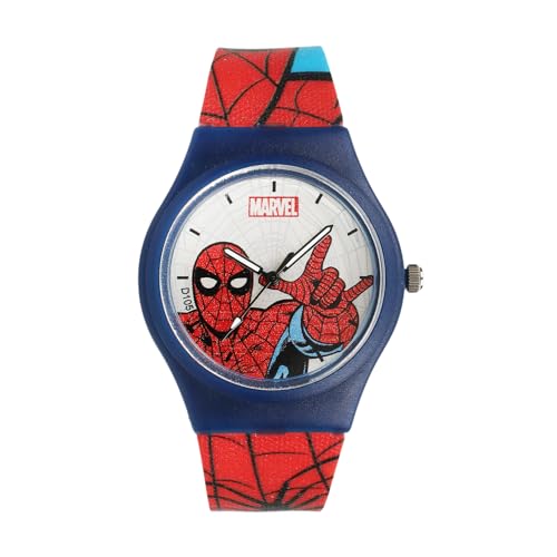 Image of Marvel Spider Man Kids Analog Wrist Watch for Boys | Soft Silicone Strap | Lightweight Comfortable Watch for Children | Adjustable Buckle Casual Daily Wear Watch for Kids
