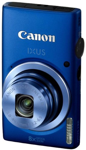 Image of Canon IXUS 132 14.2MP Point and Shoot Camera (Black) with 8X Optical Zoom, Memory Card and Camera Case