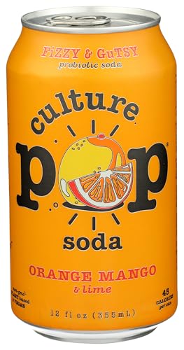 Culture Pop Soda Orange Mango &amp; Lime Probiotic Soda, 12 FZ
