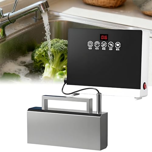 HuanEssentric Lavavajillas Portátil Ultrasónico Fregadero,Máquina Lavavajillas Fregadero Doméstico con Control Táctil,Máquina Limpiadora Multifuncional for Lavar Platos,Frutas,Verduras