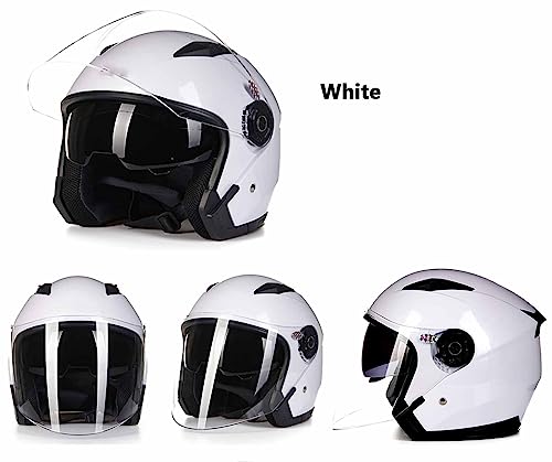 QAZXCVB Caschi da Moto Aperti Vintage 3/4 Caschi