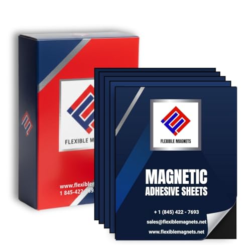 Flexible Magnets Self Adhesive Magnetic Sheets - Make Anything a Magnet - Magnetic Adhesive Sheets -Premium Quality Peel and Stick Magnets 20 mil (Pack of 100, 4