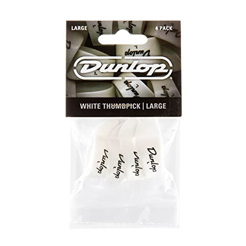 Palhetas de plástico brancas Dunlop 9003P, grande, pacote com 4 jogadores 5 Palhetas de plástico brancas Dunlop 9003P, grande, pacote com 4 jogadores - Imagem 5