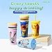 MINISO Disney Zootopia Plastic Straw Cup 4-Piece Set with Lids and Straws, 520ml Large Capacity, Judy and Nick Character Design (Nick)
