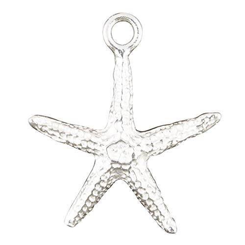 Casting Charm-23x25mm Starfish-Silver-Quantity 1