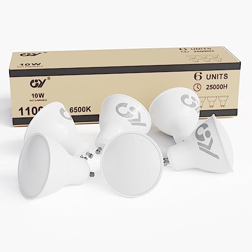 GY GU10 LED Bulbs Cool White 6500K 10W 1100lm